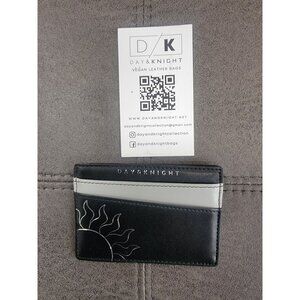 Day & Knight‎ Vegan Leather Card Holder With Sun & Moon Design